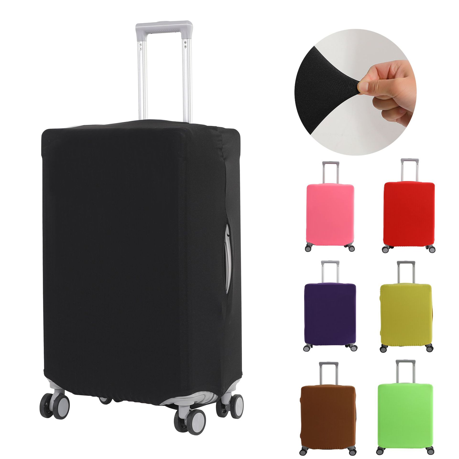 Solid Color Elastic Luggage Pr - огляд і ціна Luggage Protective Cover Transparent