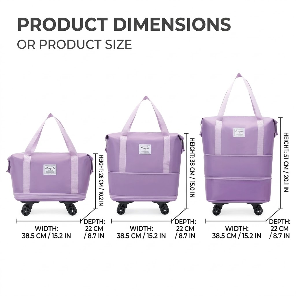 Travel Rolling Duffel Bag, Rem - огляд і ціна Foldable Rolling Luggage Bag