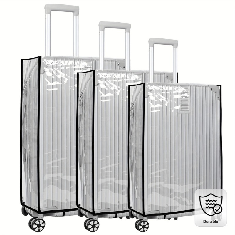3pcs Stretchy Clear PVC Luggag - огляд і ціна Luggage Protective Cover Transparent