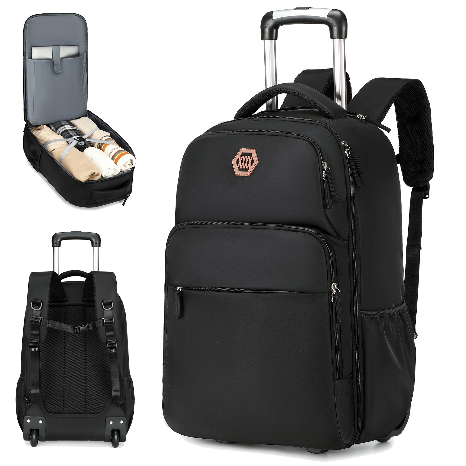 40L Rolling Laptop Backpack Bu - огляд і ціна Foldable Rolling Luggage Bag