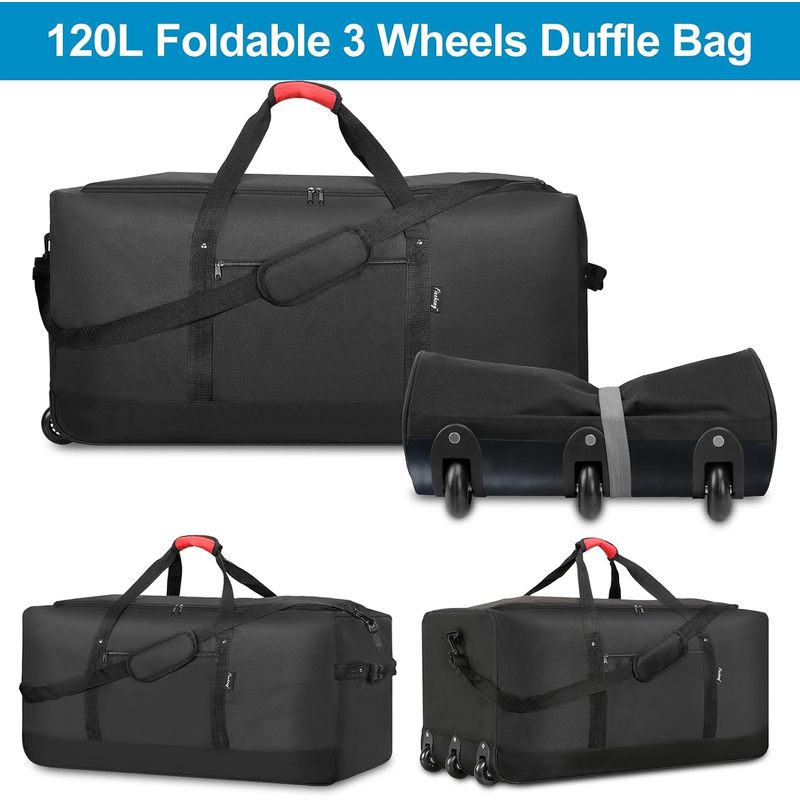 120L Foldable Rolling Duffel B - огляд і ціна Foldable Rolling Luggage Bag