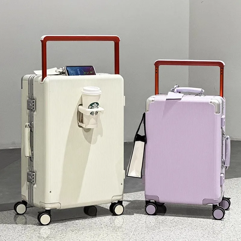 High-Quality PC Wide-Handle Lu - огляд і ціна Aluminum Frame Carry On Luggage