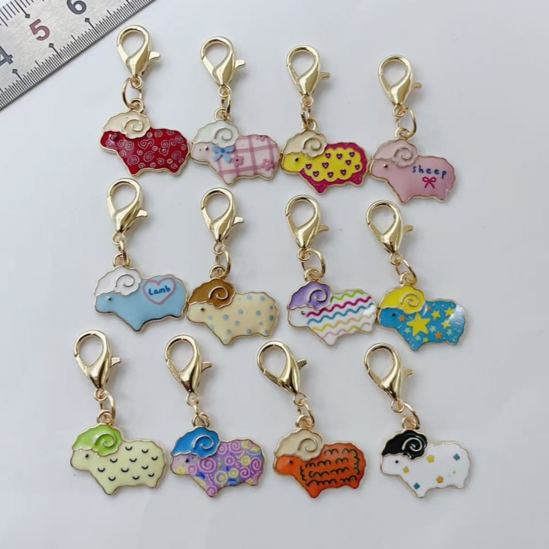 12Pcs Cute Sheep Enamel Keycha - огляд і ціна Backpacks