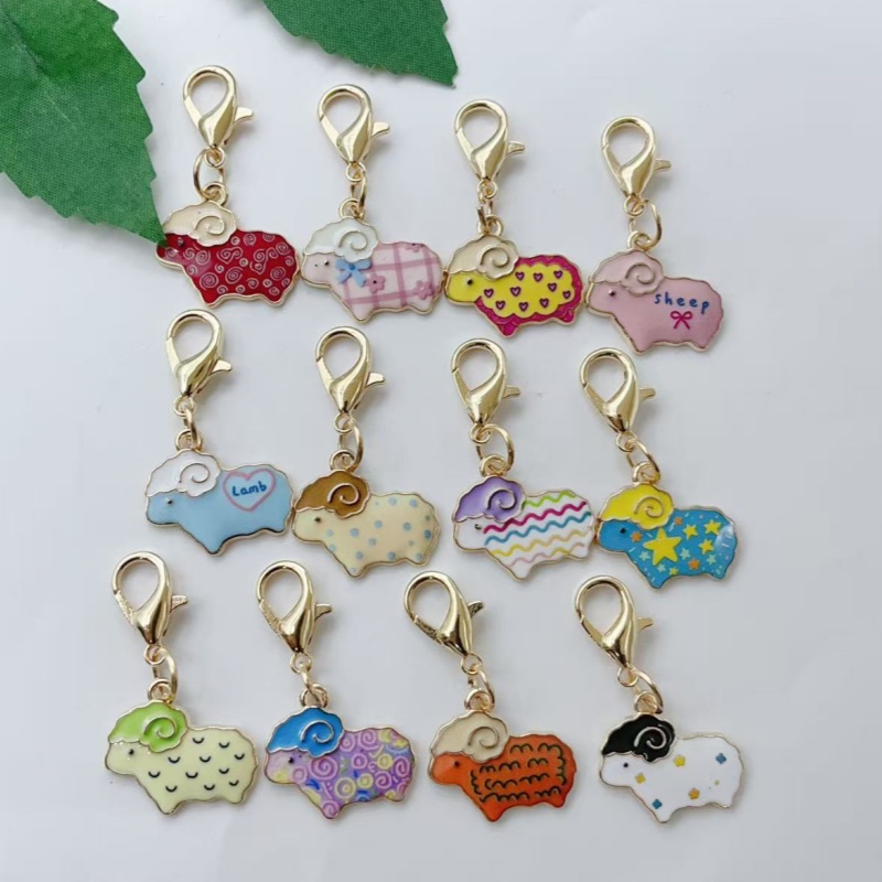 12Pcs Cute Sheep Enamel Keycha - огляд і ціна Backpacks