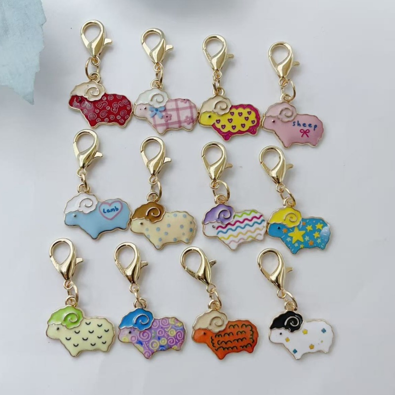 12Pcs Cute Sheep Enamel Keycha - огляд і ціна Backpacks