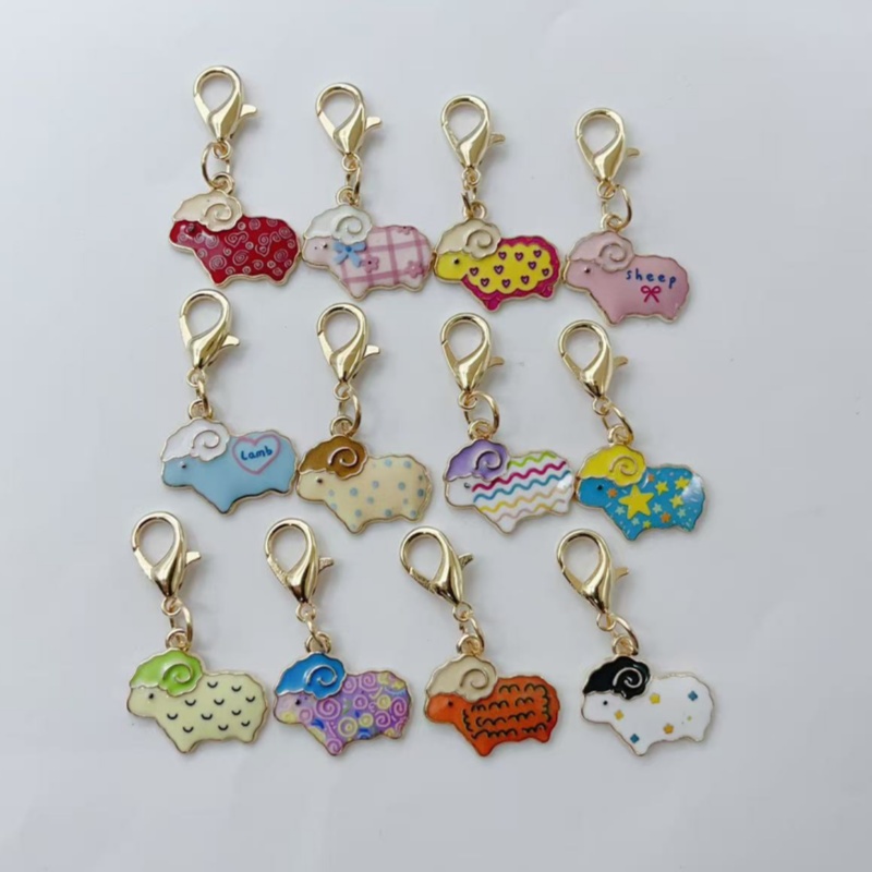 12Pcs Cute Sheep Enamel Keycha - огляд і ціна Backpacks